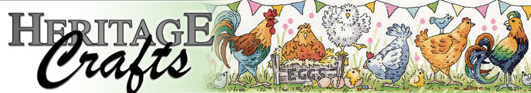 Counted cross stitch designs by Heritage Crafts